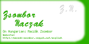 zsombor maczak business card